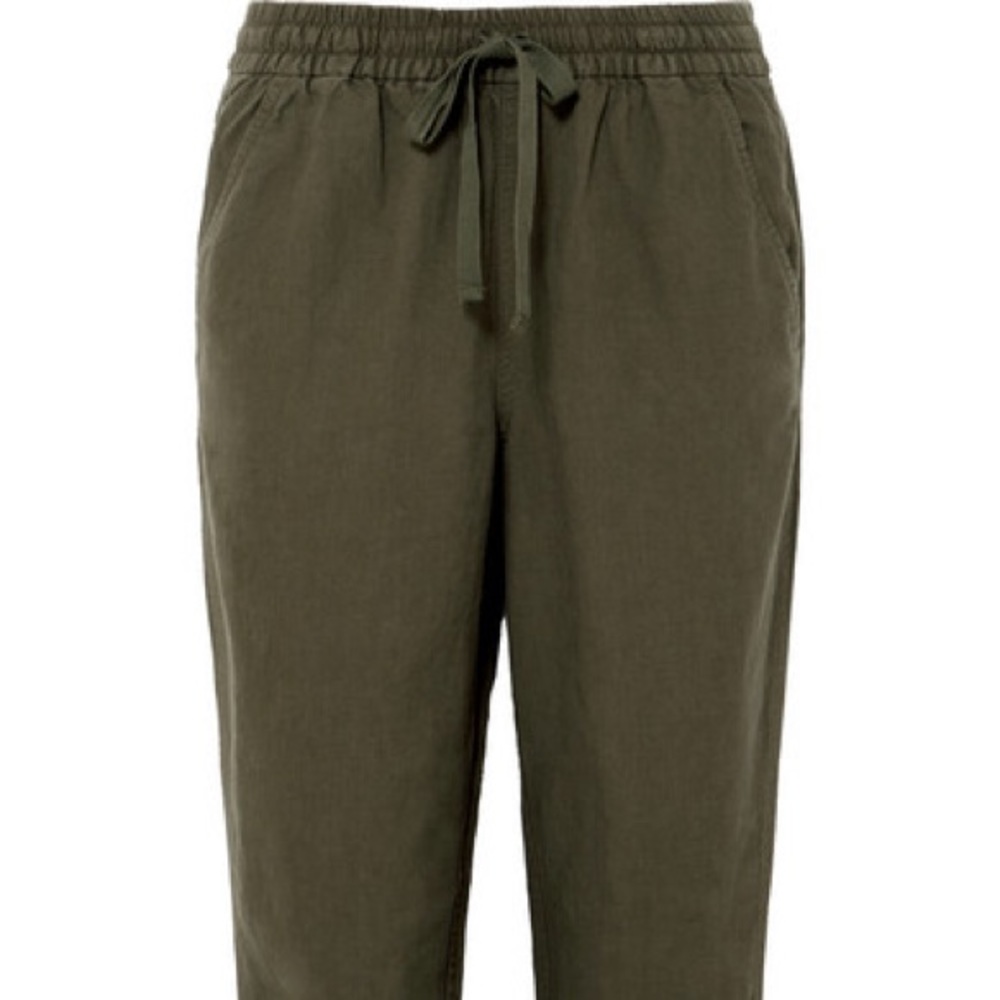 J.Crew Linen Joggers Olive Green 00